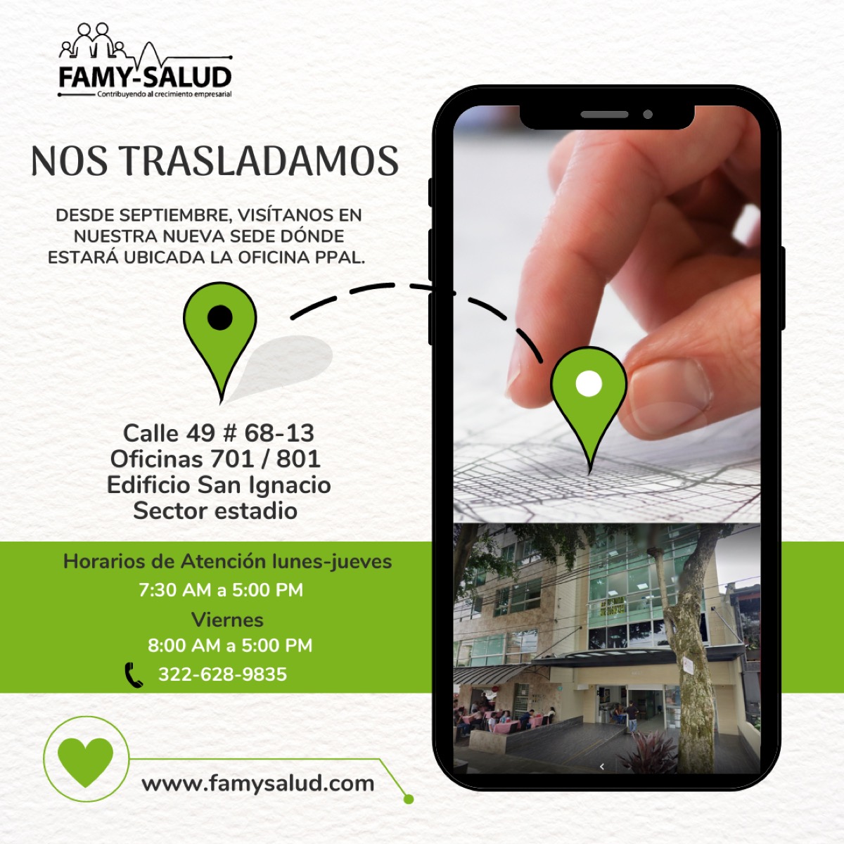 Imagen de la publicación: Traslado de sede principal